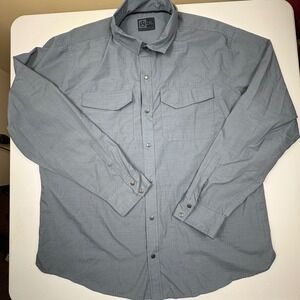 Magpul Men's 2XL Long Sleeve Snap Button Shirt Gray Polyester Tencel